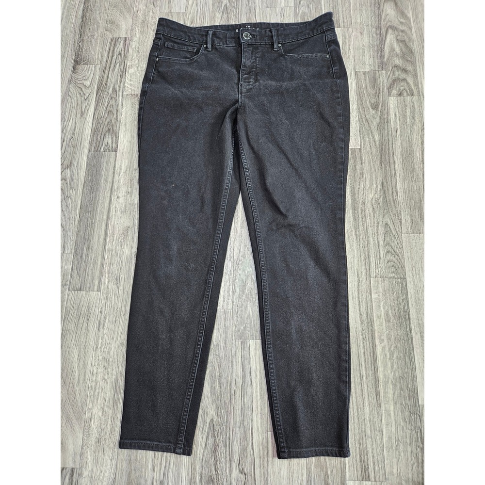White House Black Market Sculpt Skinny Ankle Jeans Womens 10 Black High Rise